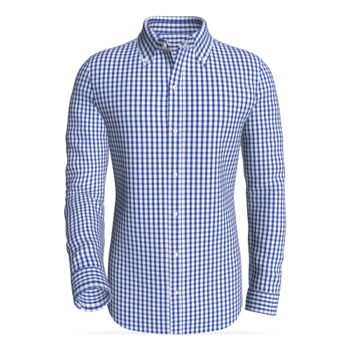 Bay Boulevard Gingham, Royal Blue classic business shirt