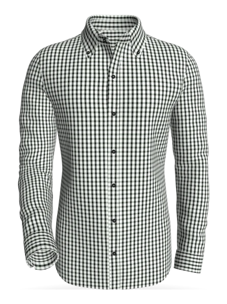 Bay Boulevard Gingham, Black classic business shirt