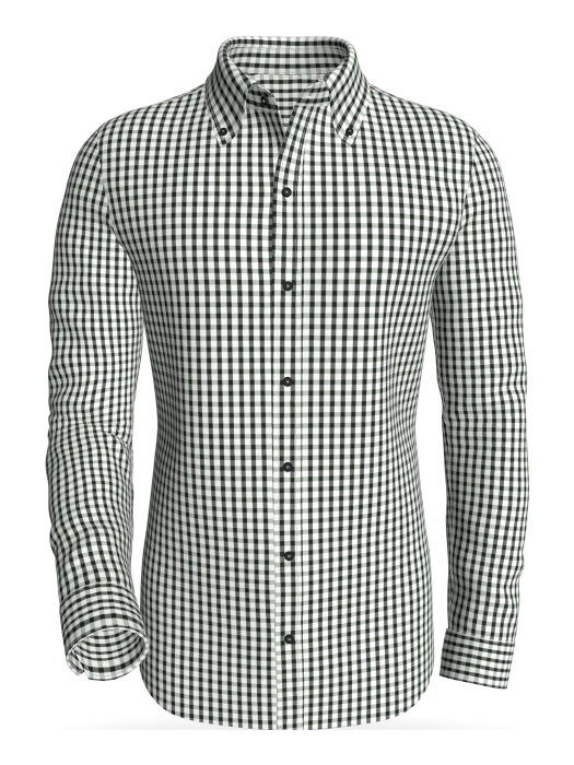 Bay Boulevard Gingham, Black classic business shirt