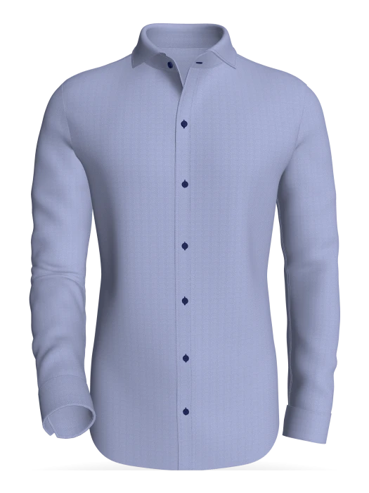 Alley Chevron,  Deep Marine Herringbone classic business shirt