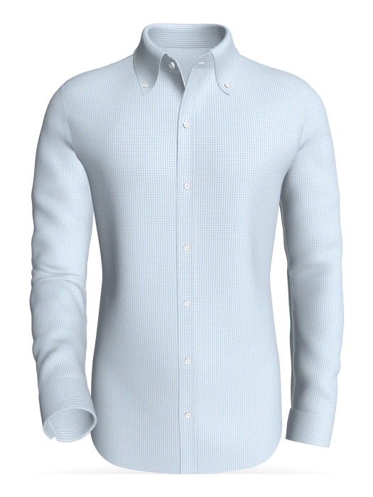 Bog Dale Mini Gingham, Sky Blue classic business shirt