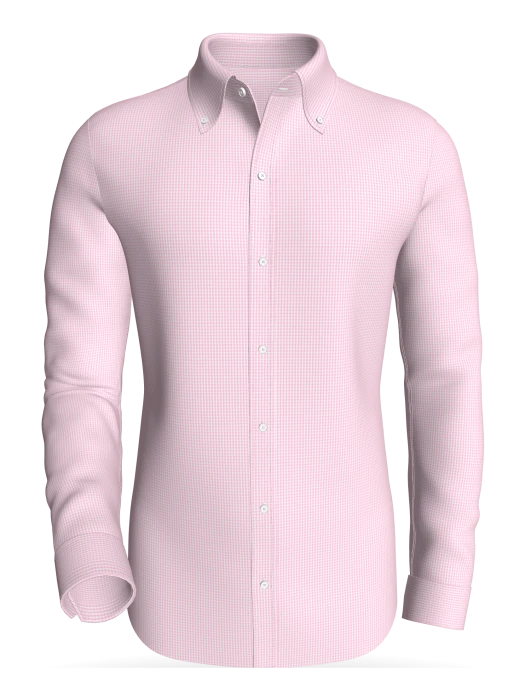 Bog Dale Mini Gingham,  Pink classic business shirt