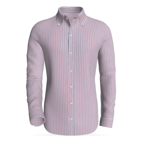 East Rail Alternating Stripes, Black &amp; red classic business shirt