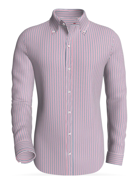 East Rail Alternating Stripes, Black &amp; red classic business shirt