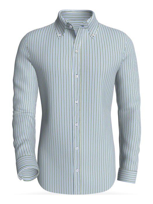 East Rail Alternating Stripes, Blue &amp; Black classic business shirt