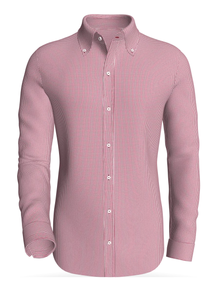 Bog Dale Mini Gingham,  Red classic business shirt