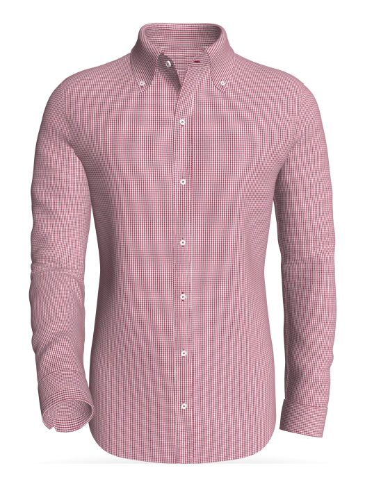 Bog Dale Mini Gingham,  Red classic business shirt