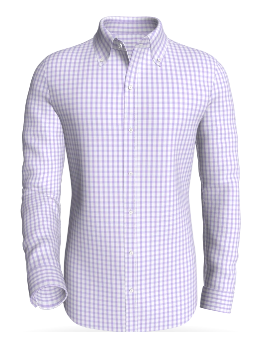 Bay Boulevard Gingham, Soft Lavender classic business shirt
