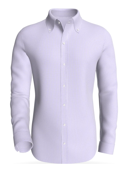 Bog Dale Mini Gingham,  Soft Lavender classic business shirt