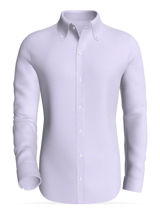 Bog Dale Mini Gingham,  Soft Lavender classic business shirt