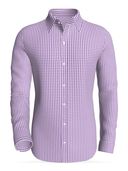 Youngstorget Gingham, Lavender classic business shirt