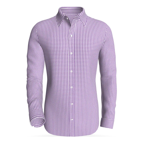 Youngstorget Gingham, Lavender classic business shirt