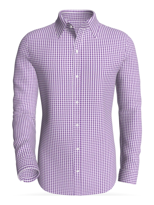 Youngstorget Gingham, Lavender classic business shirt