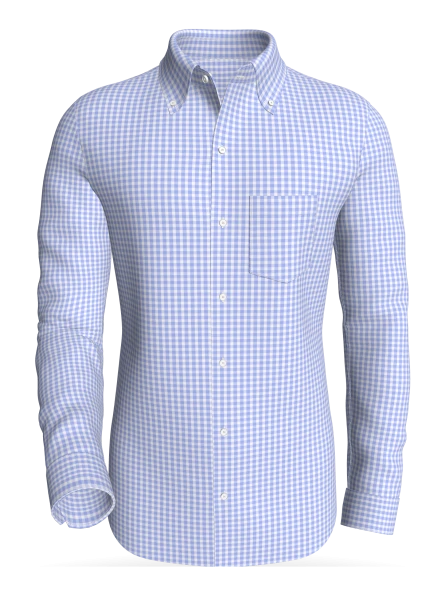 Youngstorget Gingham, Periwinkle classic business shirt