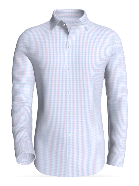 Delicias, Pastel Orchard Micro-Check classic business shirt