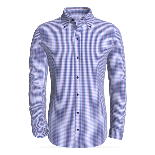 Delicias Royal & Lavender Grid classic business shirt