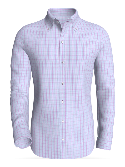 Lerma, Lavender &amp; Azure Check classic business shirt
