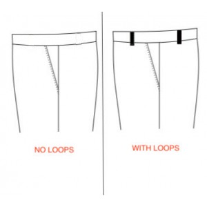 NO BELT LOOPS